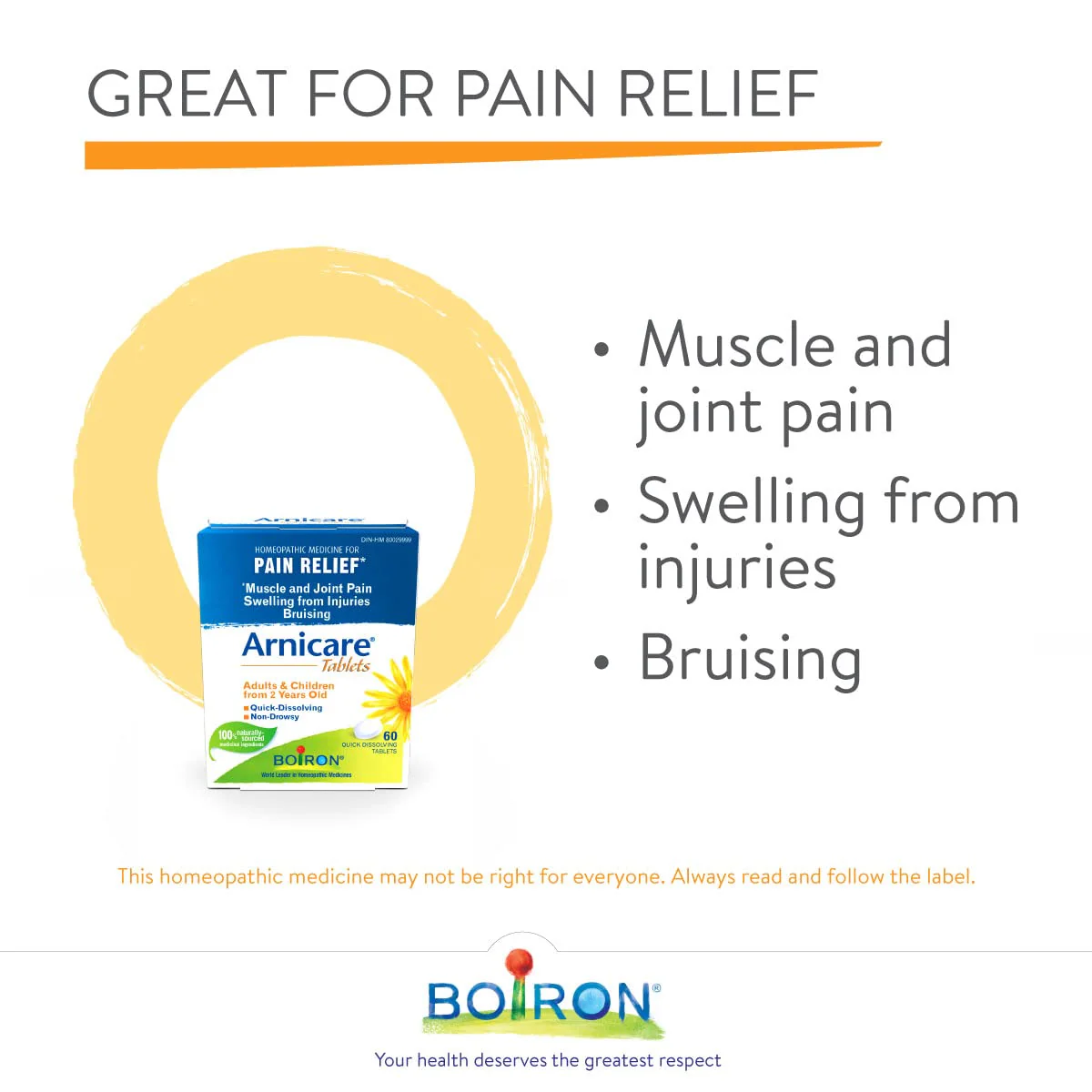 Boiron - Arnicare Tabs Muscle & Joint Pain (60tab) - Image 3