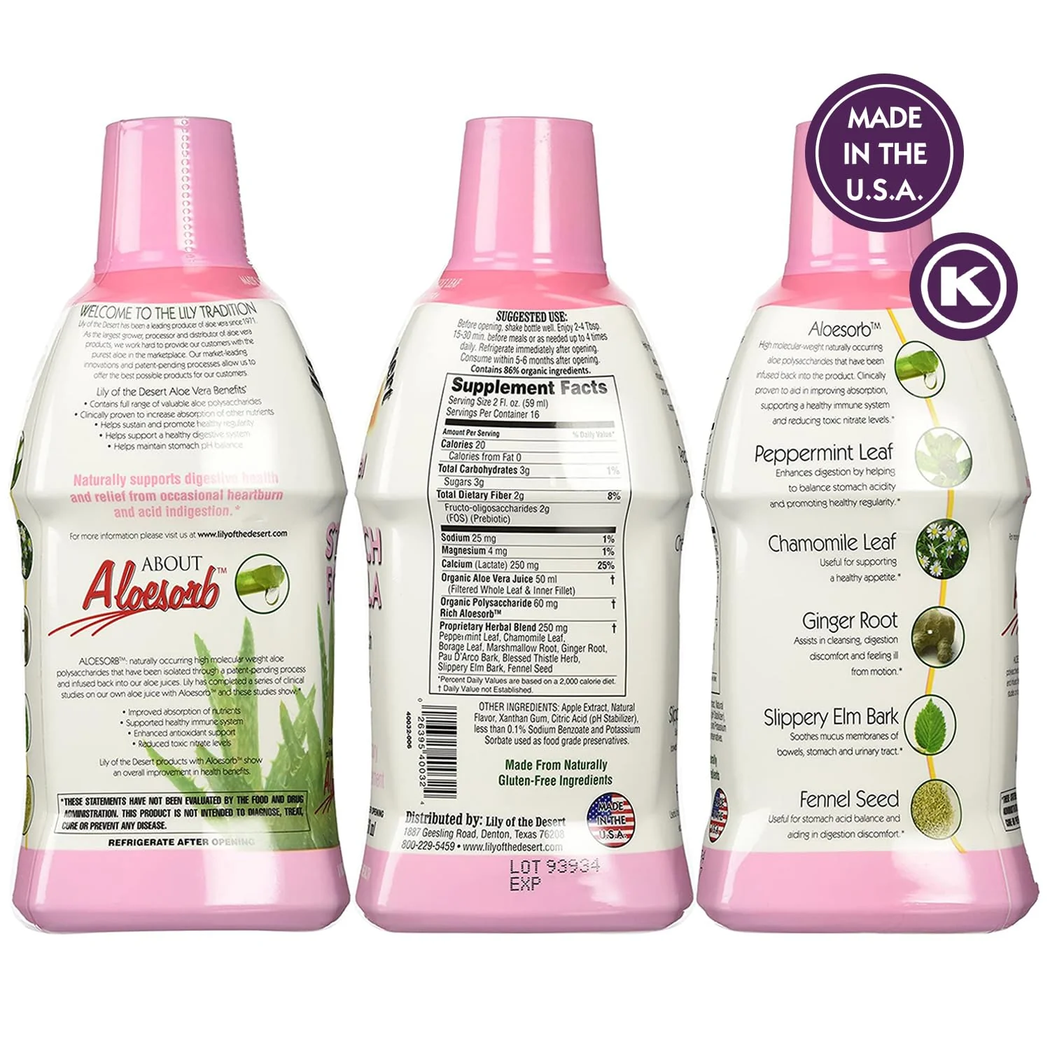 Lily Of The Desert - Aloe Herbal Stomach Formula (946ml) - Image 4