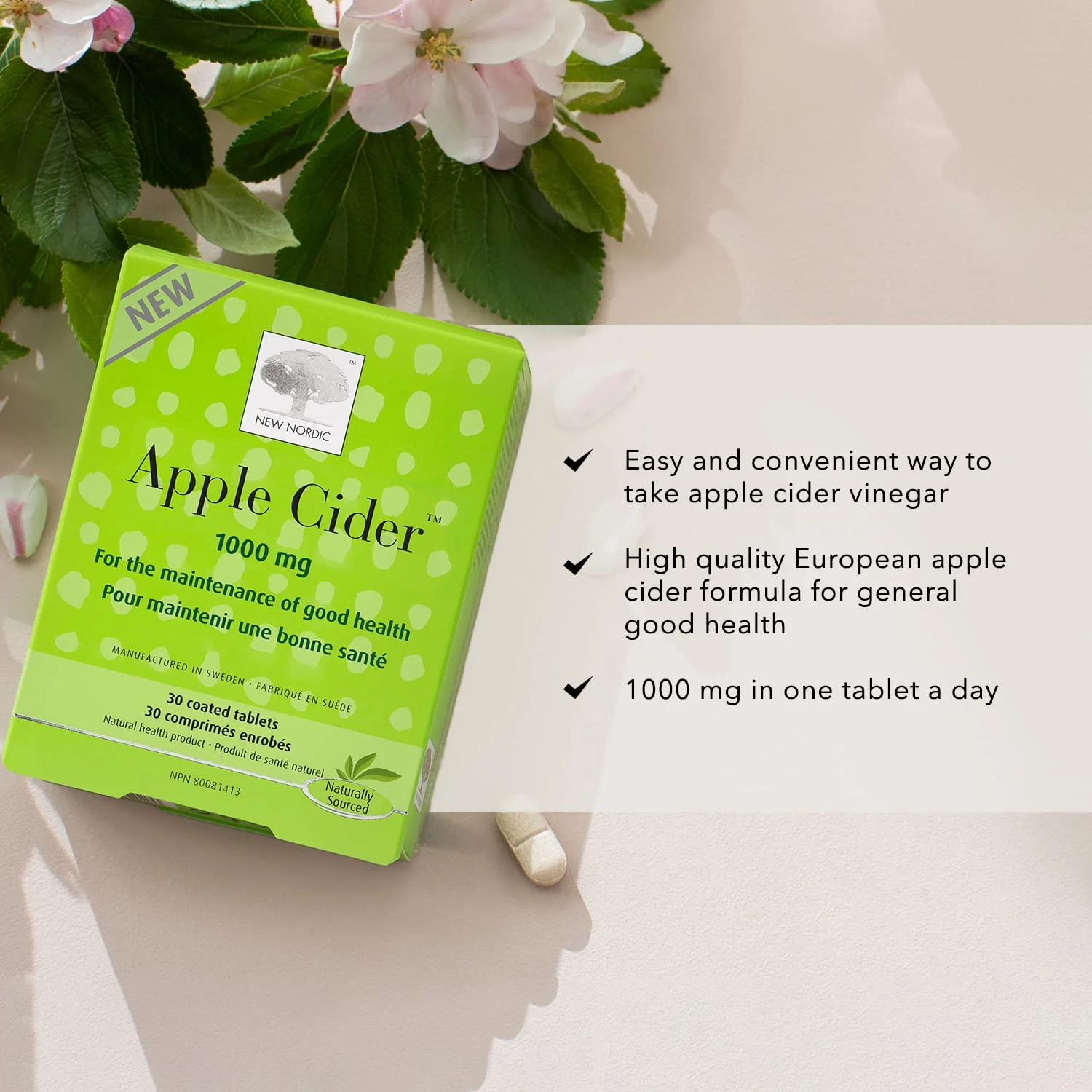 New Nordic - Apple Cider 1000 Mg (30tab) - Image 5