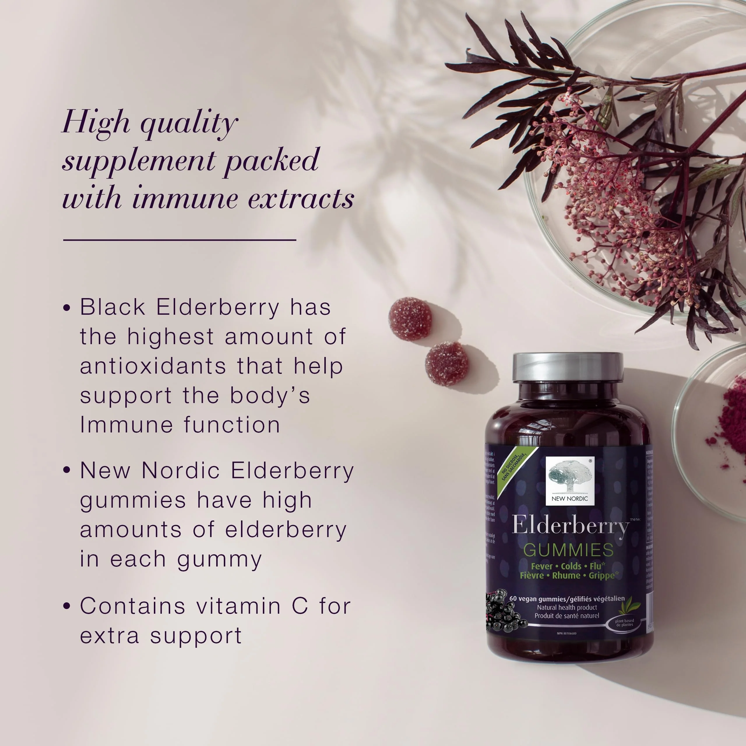 New Nordic - Elderberry Gummies (60gmy) - Image 4