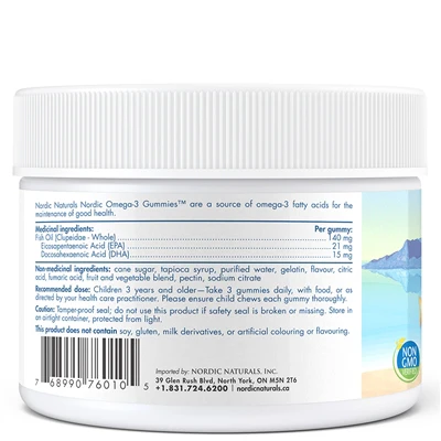 Nordic Naturals Omega 3 Gummies (Tangerine), 60 gummies - Image 3